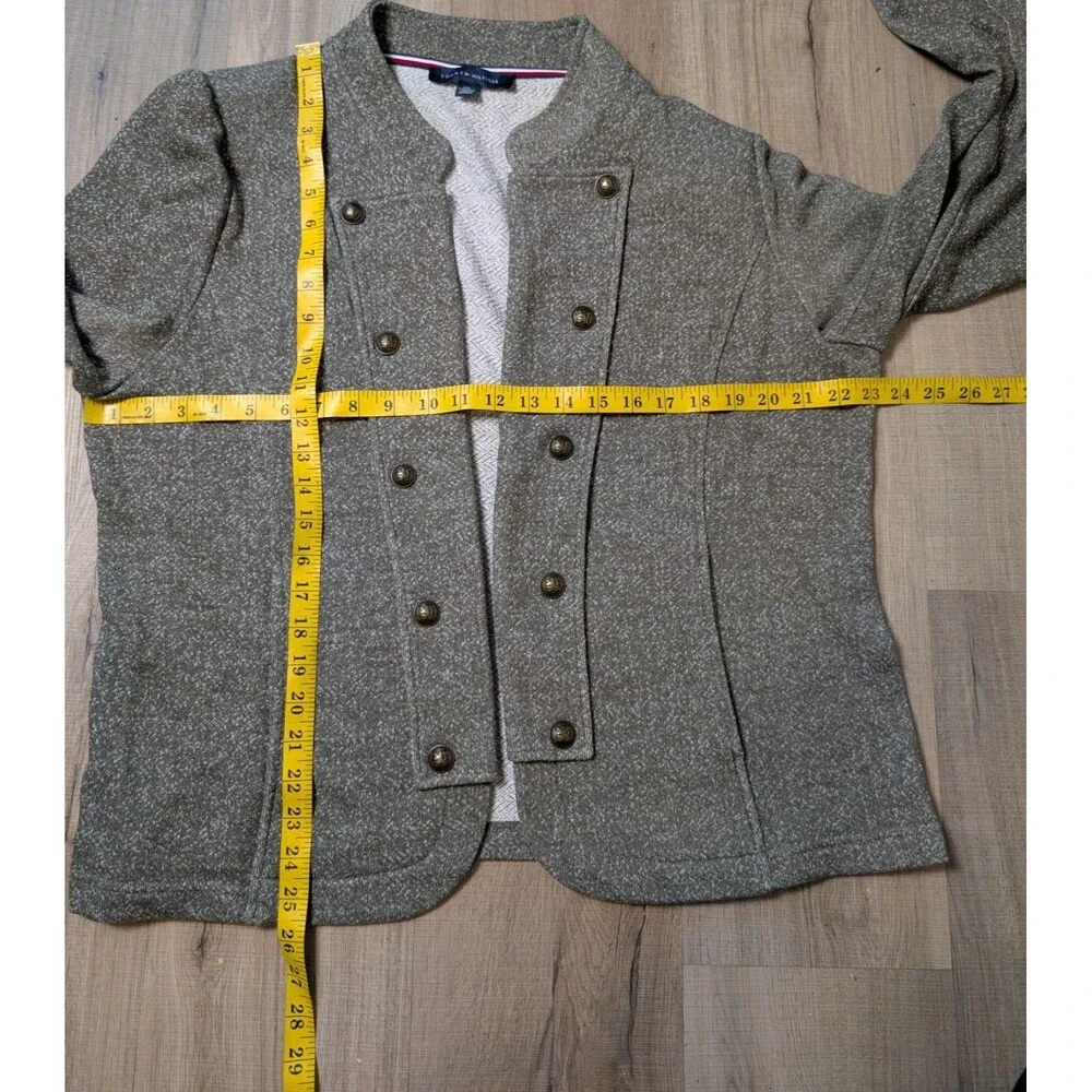 NWOT Tommy Hilfiger Size XXL Military Band Style Jacket Open Front Metal Buttons